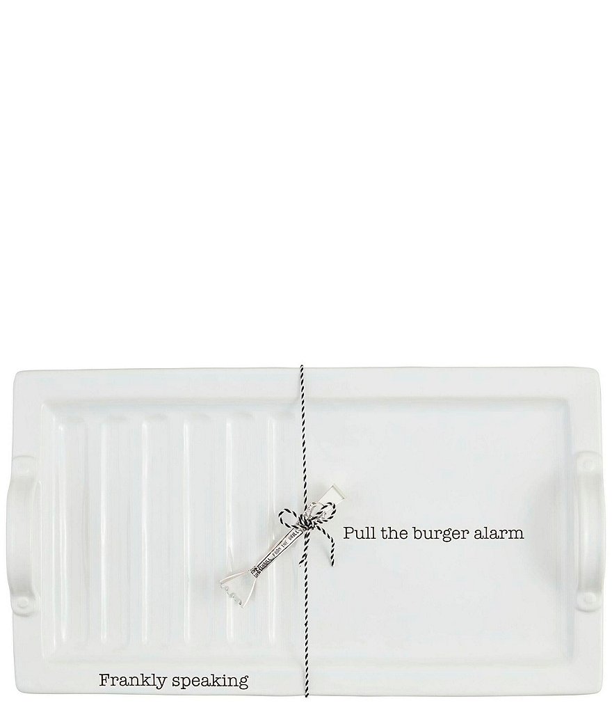 Mud Pie Circa Burger Hot Dog & Burger Platter Set