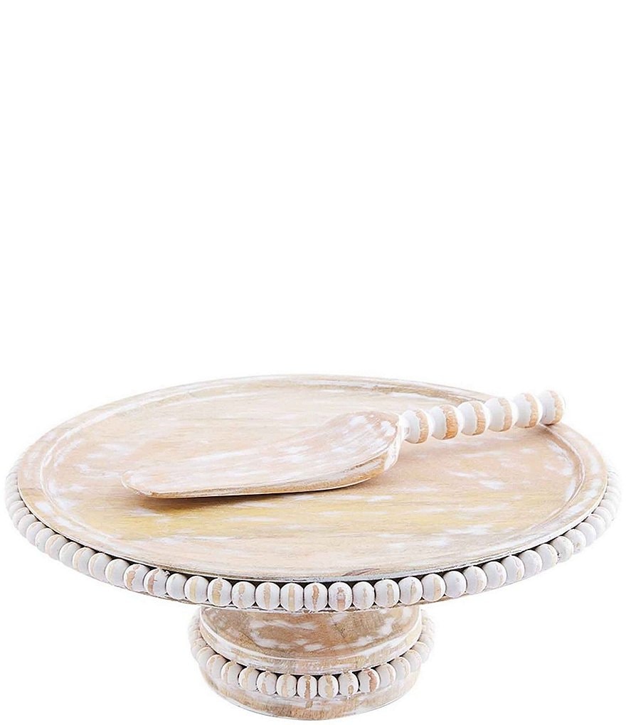 Mud Pie Marble Pedestal Cake Serving Stand, Gold on OnBuy