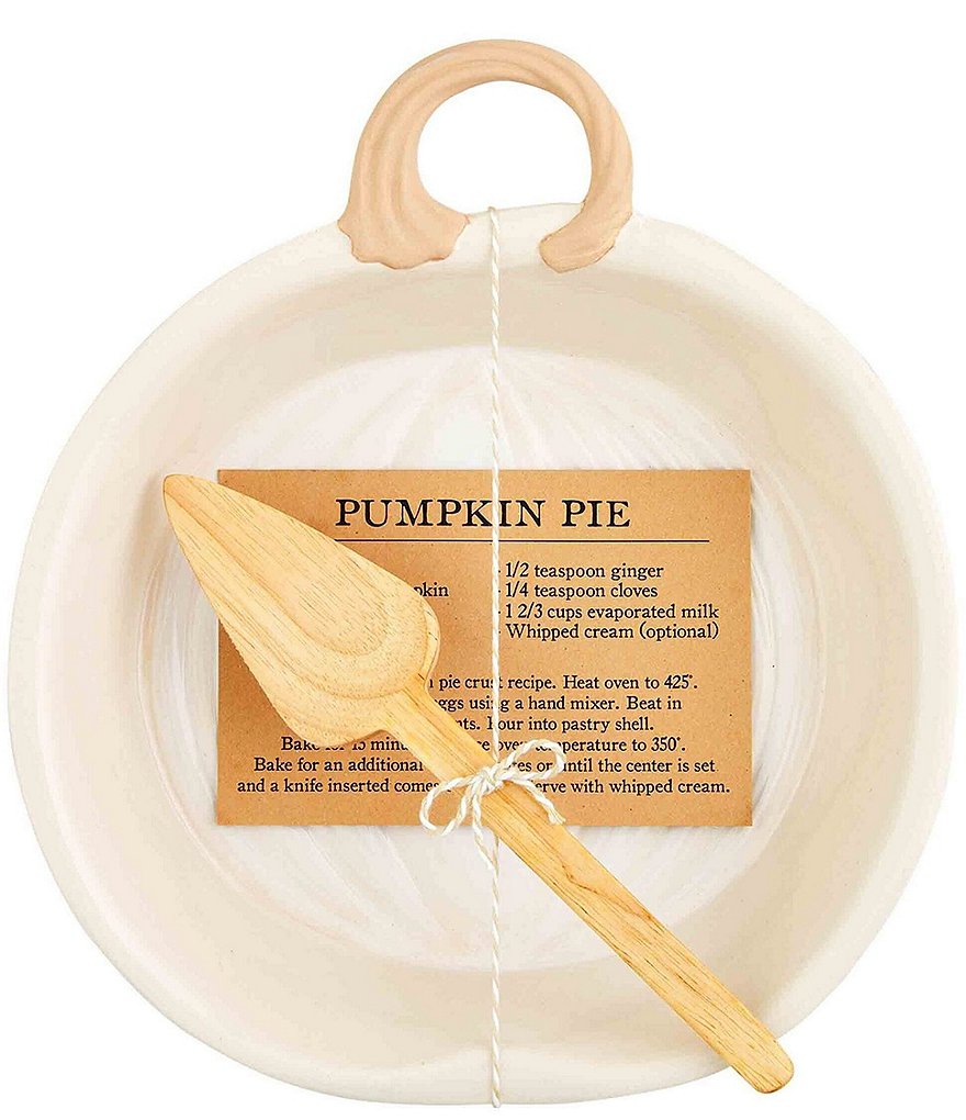 Mud Pie Gather Pumpkin Pie Dish with Recipe Set | Dillard's