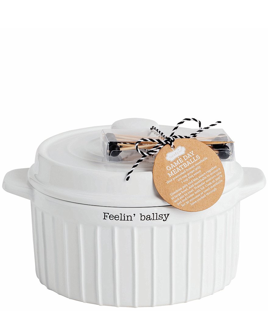 Mud Pie Circa Tailgate Collection Meatball Dish