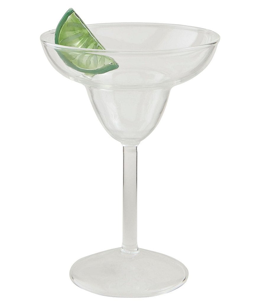 Mud Pie Wine O'Clock Lime Icon Novelty Margarita Glass | Dillard's, image size:880x1020