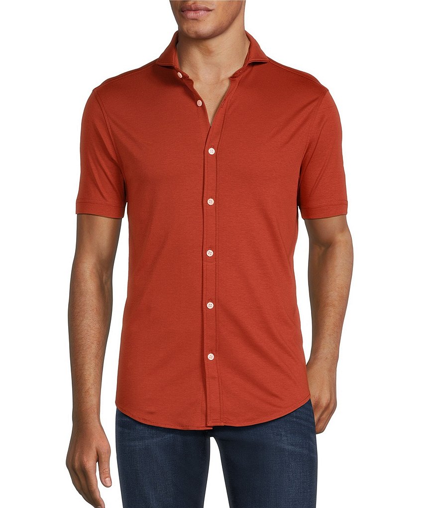 Murano Camp Disco Collection Solid Cutaway Collar Short Sleeve ...