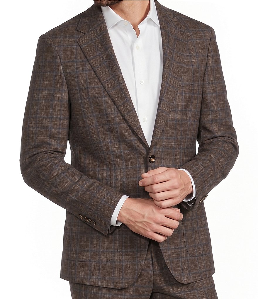 Collezione Coordinating Slim Fit Plaid Suit Separates Jacket