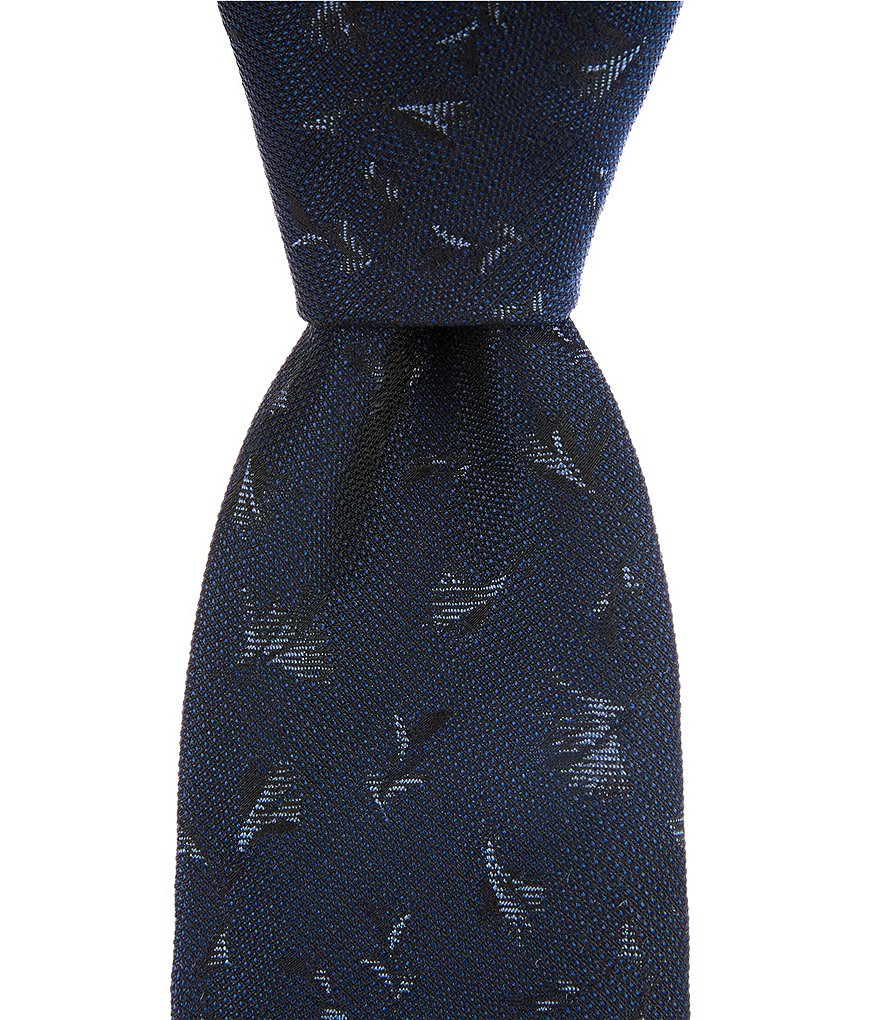 Spread Dark Floral Narrow Silk Blend Tie