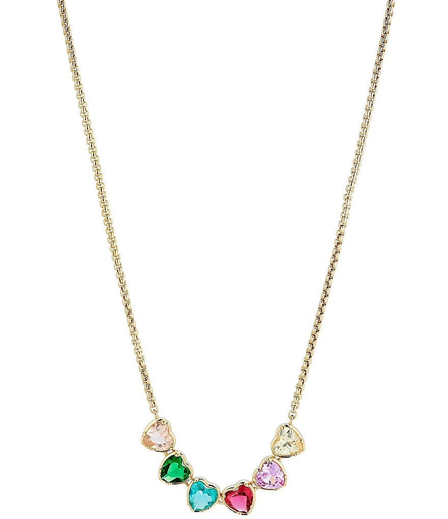 Nadri Multi Heart Crystal Frontal Collar Necklace | Dillard's