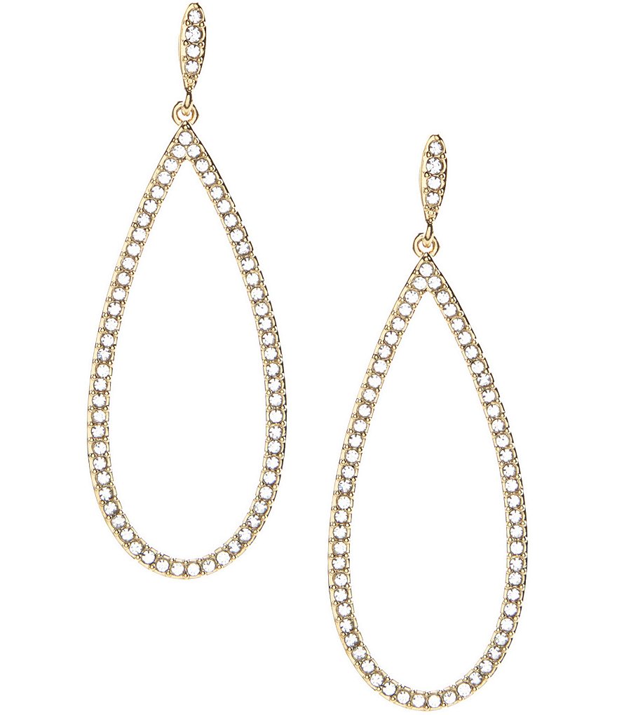 Nadri Crystal Open Teardrop Pave Earrings | Dillard's