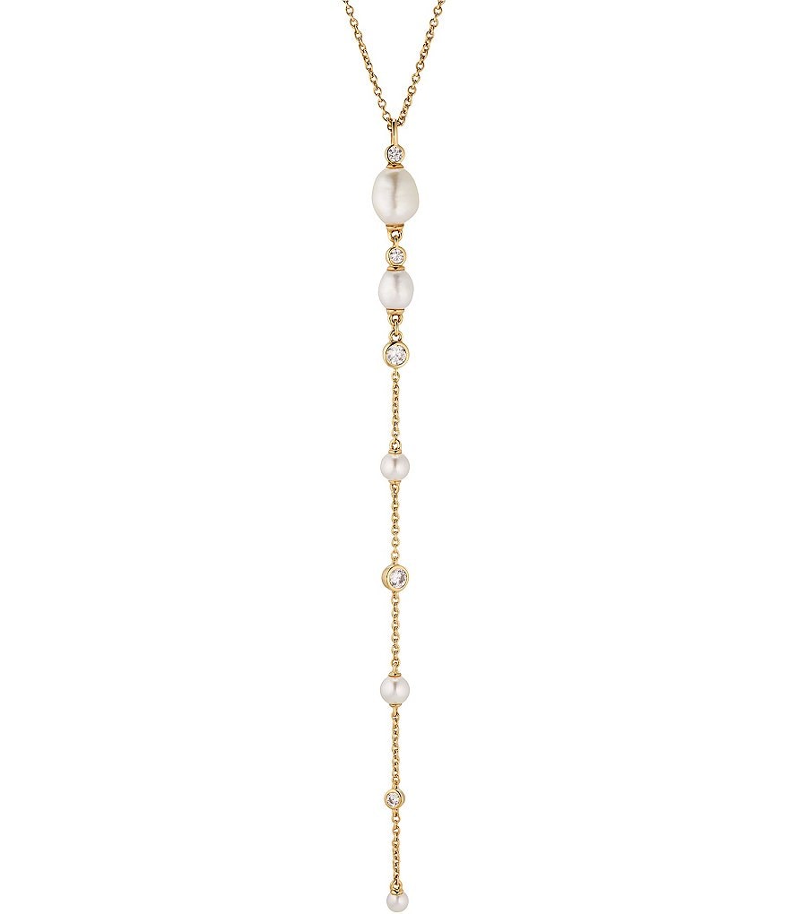 Nadri Siren Pearl and Crystal Y Necklace | Dillard's