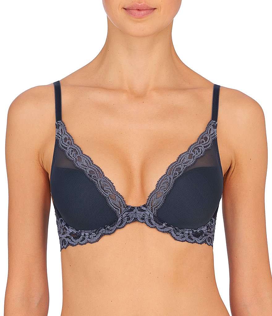 Buy Navy Blue Pad Non Wire Lace Bra from Next Luxembourg