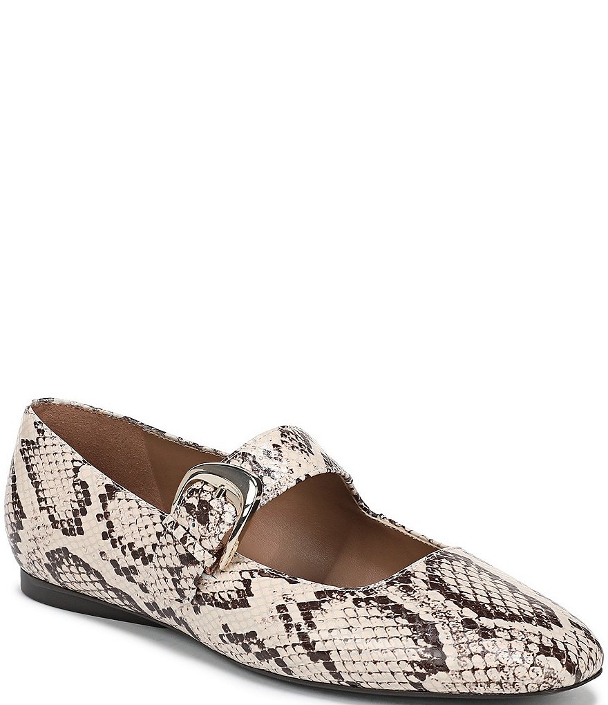 Naturalizer Cosmic Snake Print Leather Mary Jane Flats | Dillard's