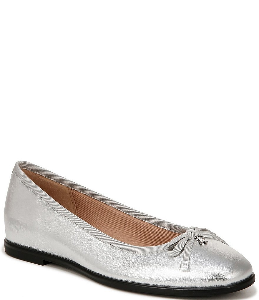 Naturalizer Essential Leather Slip On Bow Detail Ballet Flats