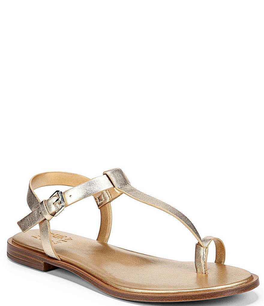 Naturalizer Fifi Metallic Leather Toe Loop Flat Thong Sandals | Dillard's