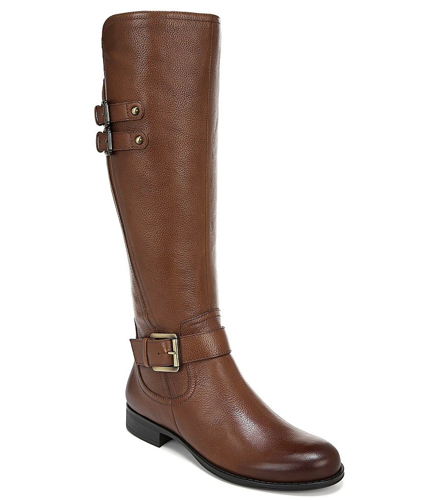 Naturalizer Jessie Wide Leather Buckle Riding Boots | Dillard's
