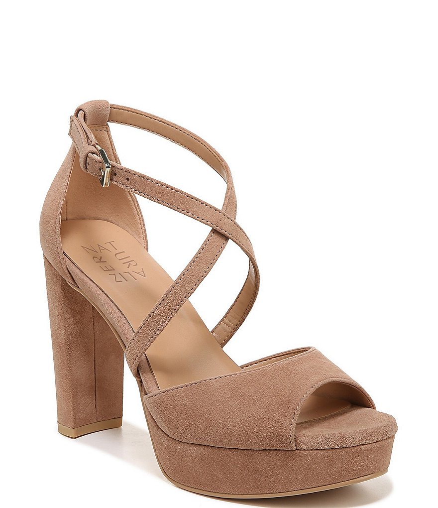 Naturalizer Melody Suede Ankle Strap Platform Sandals | Dillard's