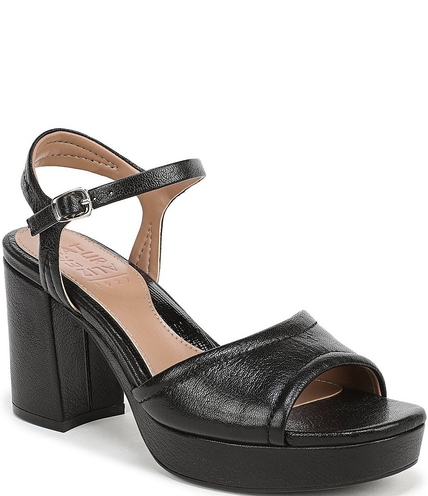 Naturalizer Petra Leather Ankle Wrap Platform Dress Sandals