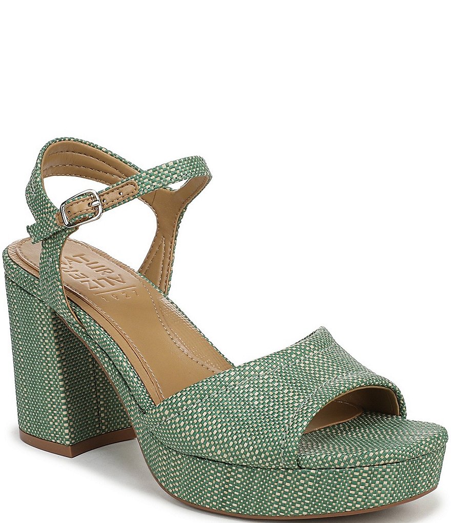 Naturalizer Petra Raffia Ankle Wrap Platform Dress Sandals | Dillard's
