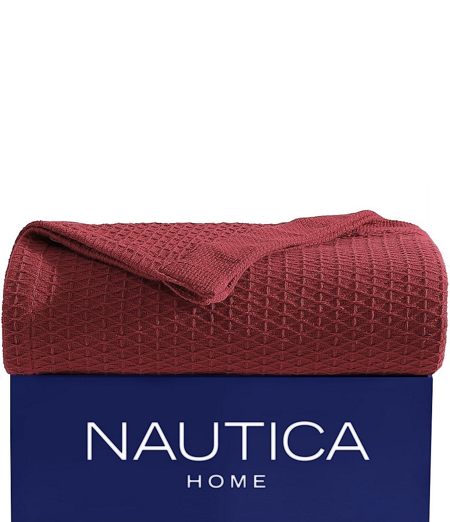 Nautica Baird Cotton Full/Queen Blanket - Navy