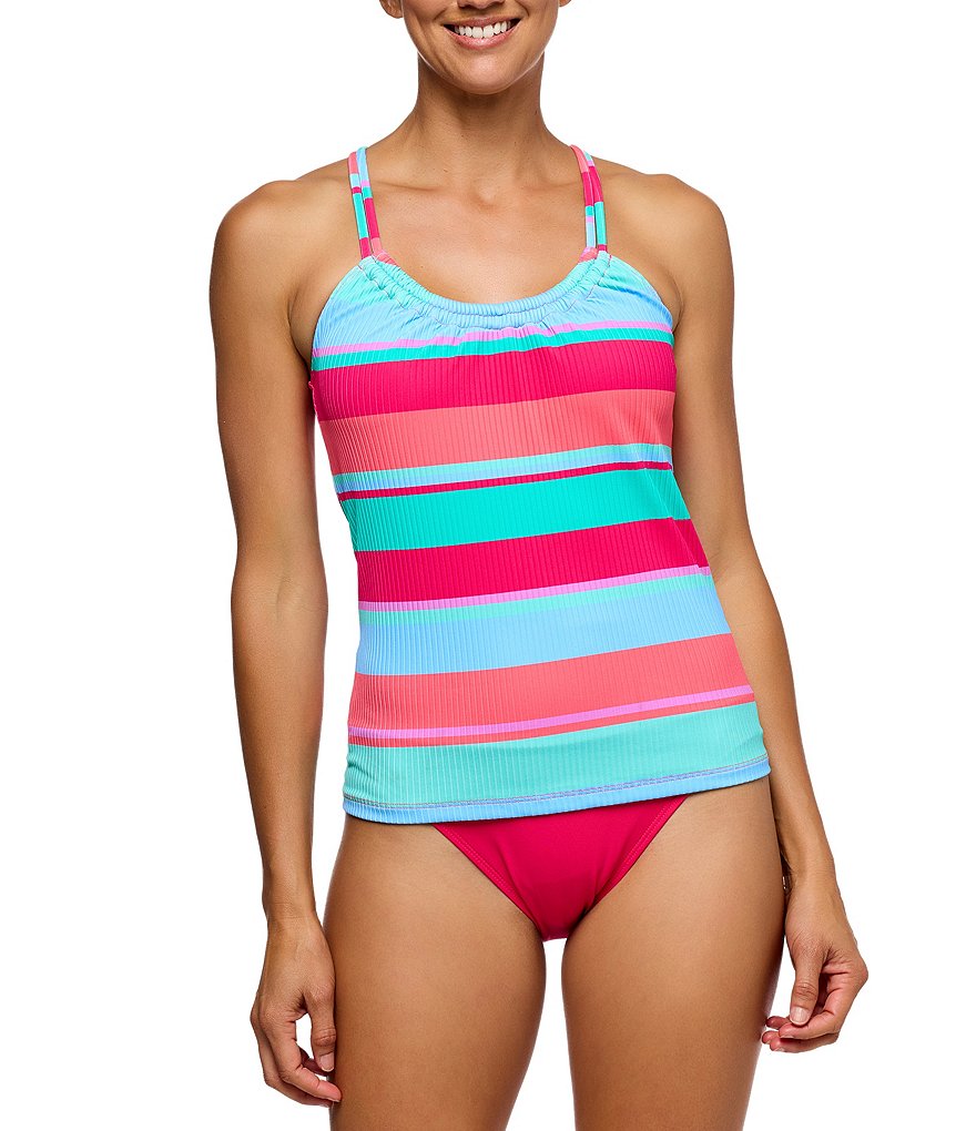 Next by Athena Bermuda Stripe Third Eye Rib Texture Scoop