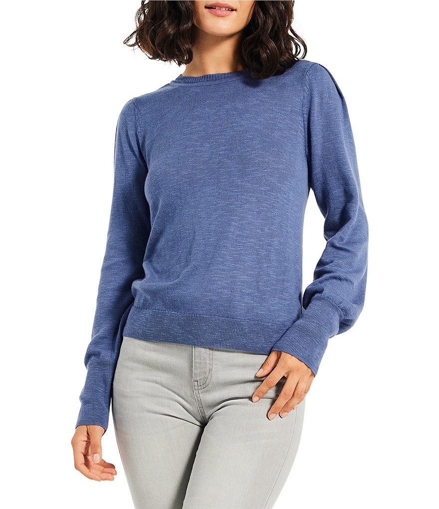 NIC + ZOE Femme Crew Neck Long Sleeve Ribbed Cuff Sweater