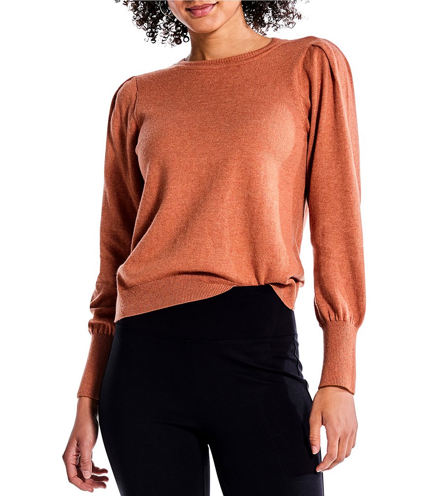 NIC + ZOE Femme Soft Knit Crew Neck Long Sleeve Sweater