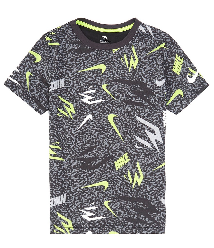 Nike 3BRAND By Russell Wilson Big Boys 8-20 Short Sleeve Ticker Tape AOP  T-Shirt