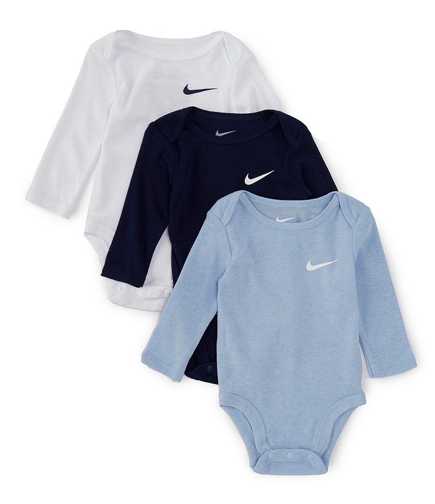 Nike Baby Essentials Bodysuits Dillard\'s 3-Pack Sleeve Long 