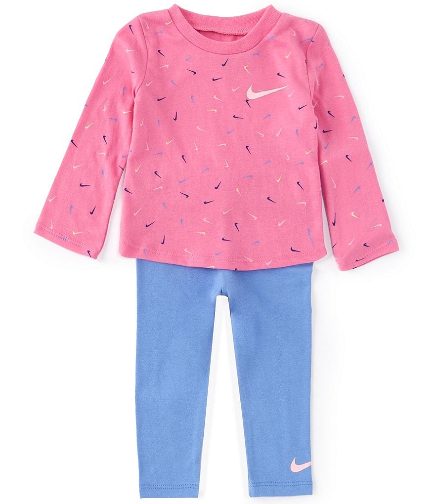 Nike Baby Girls 12-24 Months Long Sleeve Printed Tunic Top & Stretch ...
