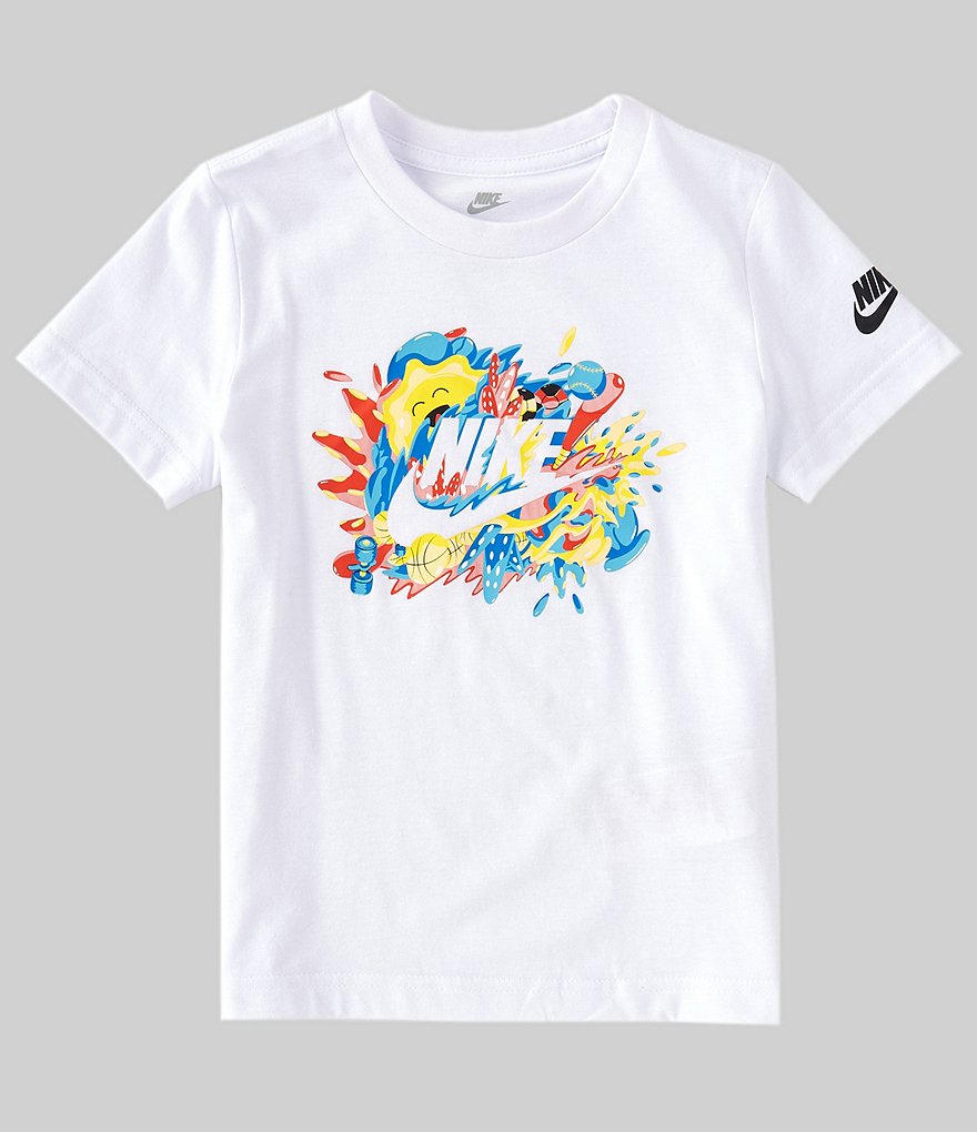 Nike Little Boys 2T-7 Dillard\'s Sport Short Futura T-Shirt | Sleeve Splash