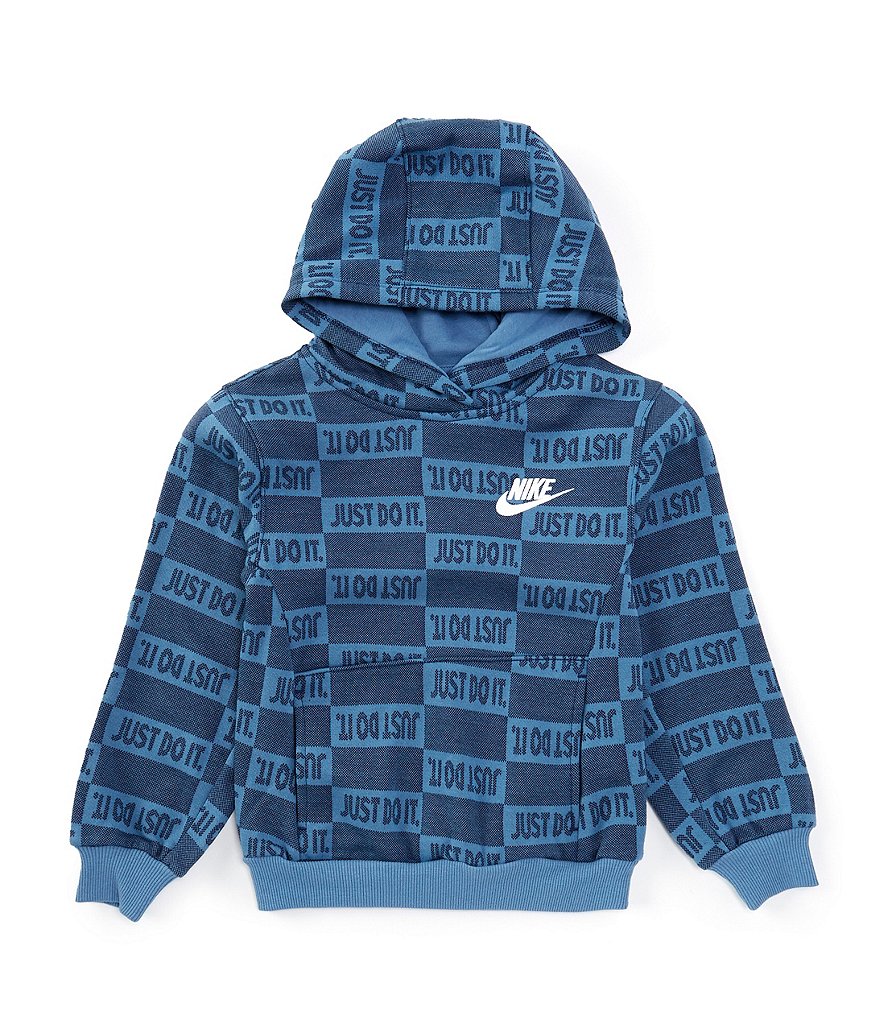 Nike Sportswear Textured Club Little Kids Fleece Pullover Hoodie