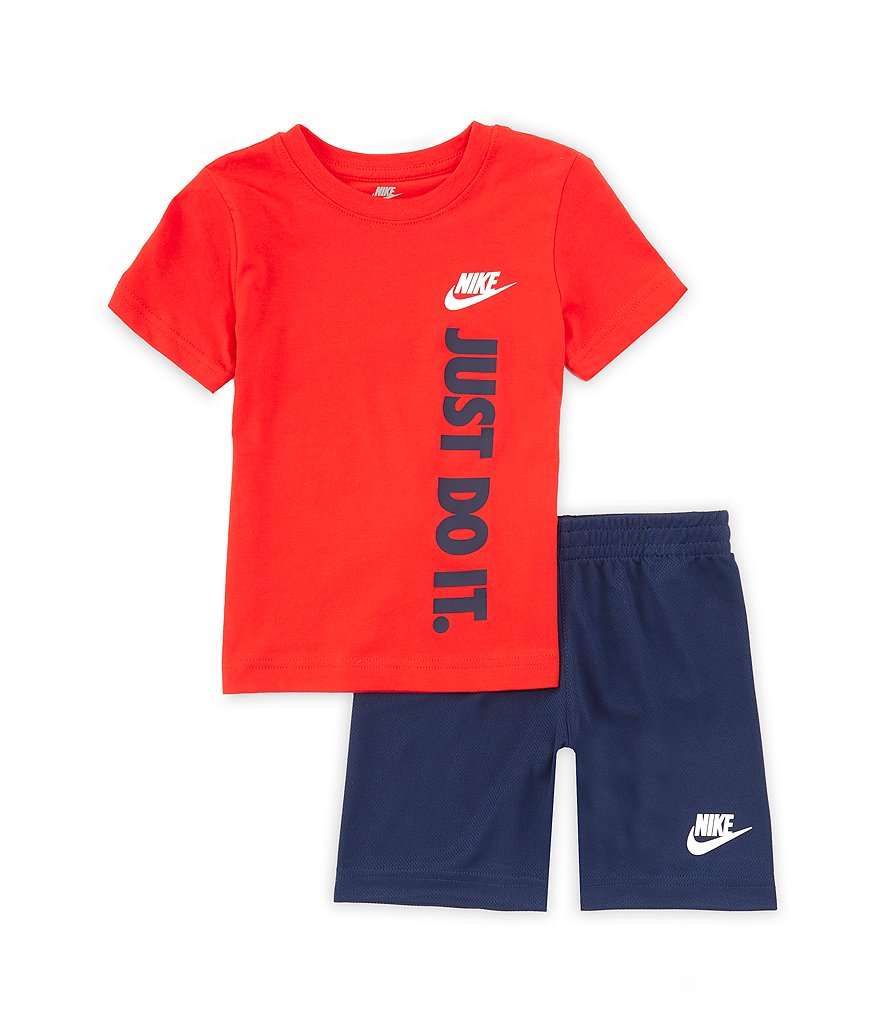 Nike and Champion 2 sale piece shorts and tshirt sets