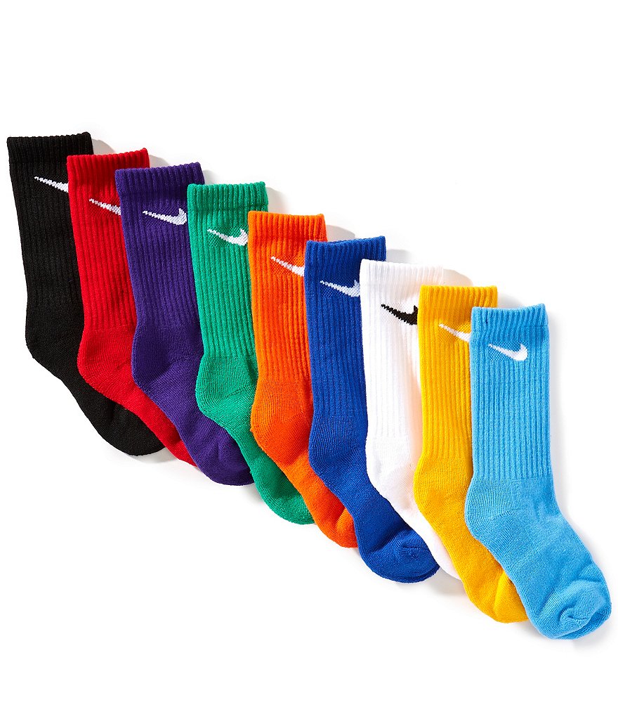Nike Little Boys Performance Crew Socks Holiday 9-Pack | Dillard's