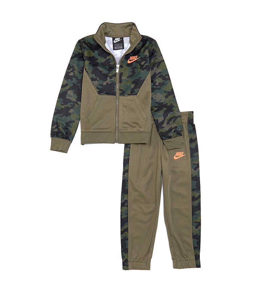 Nike Toddler Boys 2T-7 Camo Color Block Faux-Sherpa Jacket & Pants Tricot  Set