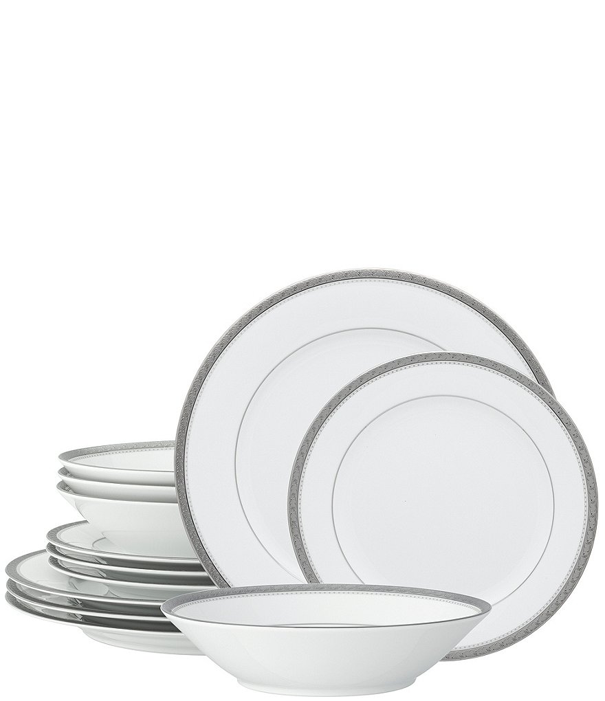Noritake Charlotta 12-Piece Dinnerware Set, Service for 4