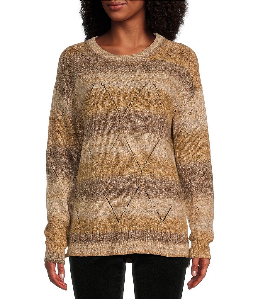 Nurture by Westbound Crew Neck Long Sleeve Pullover Sweater | Dillard's