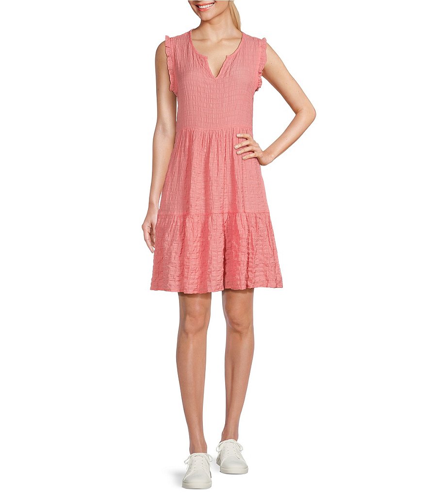 Nurture by Westbound Petite Size Cap Flutter Sleeve Short Dress | Dillard's