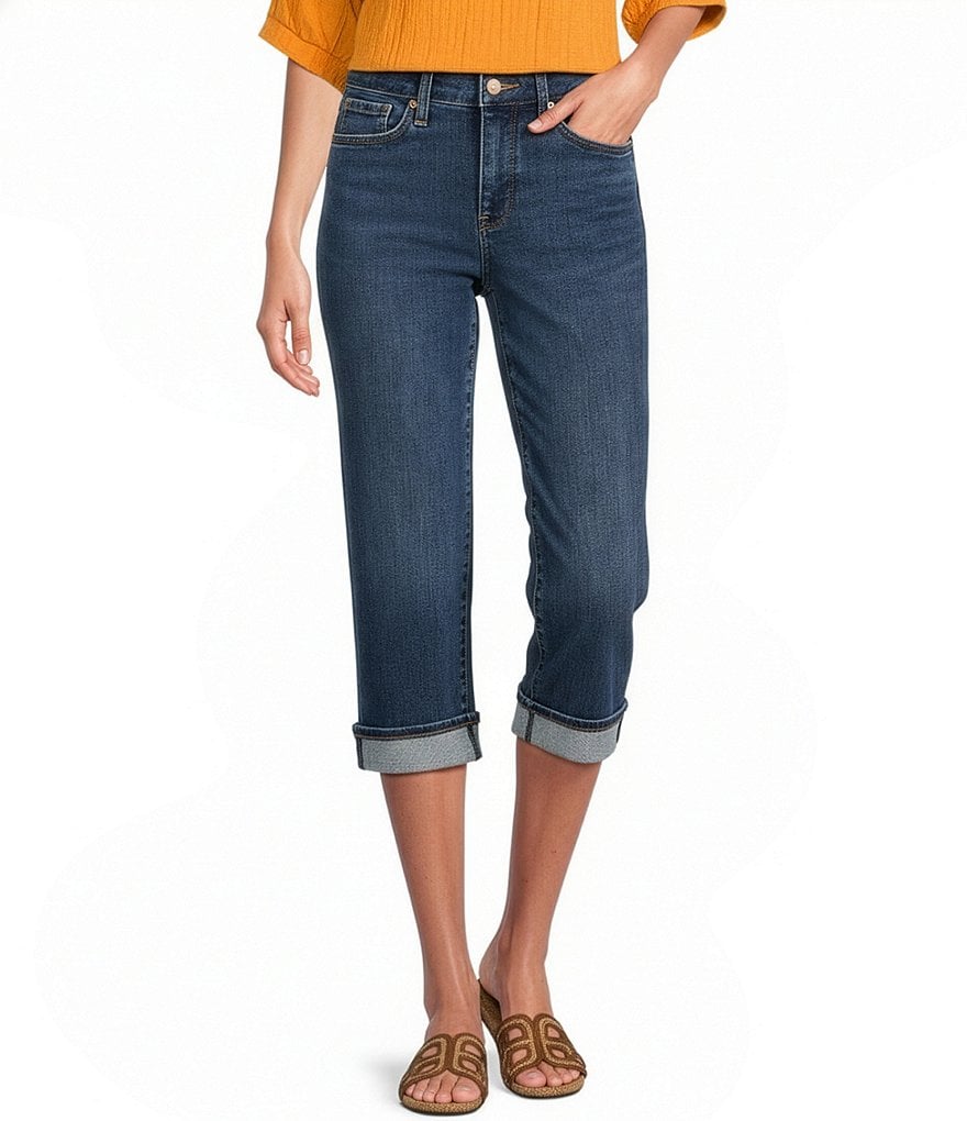 NYDJ Petite Size Marilyn Cuffed Cool Embrace® Lift Tuck® Capri
