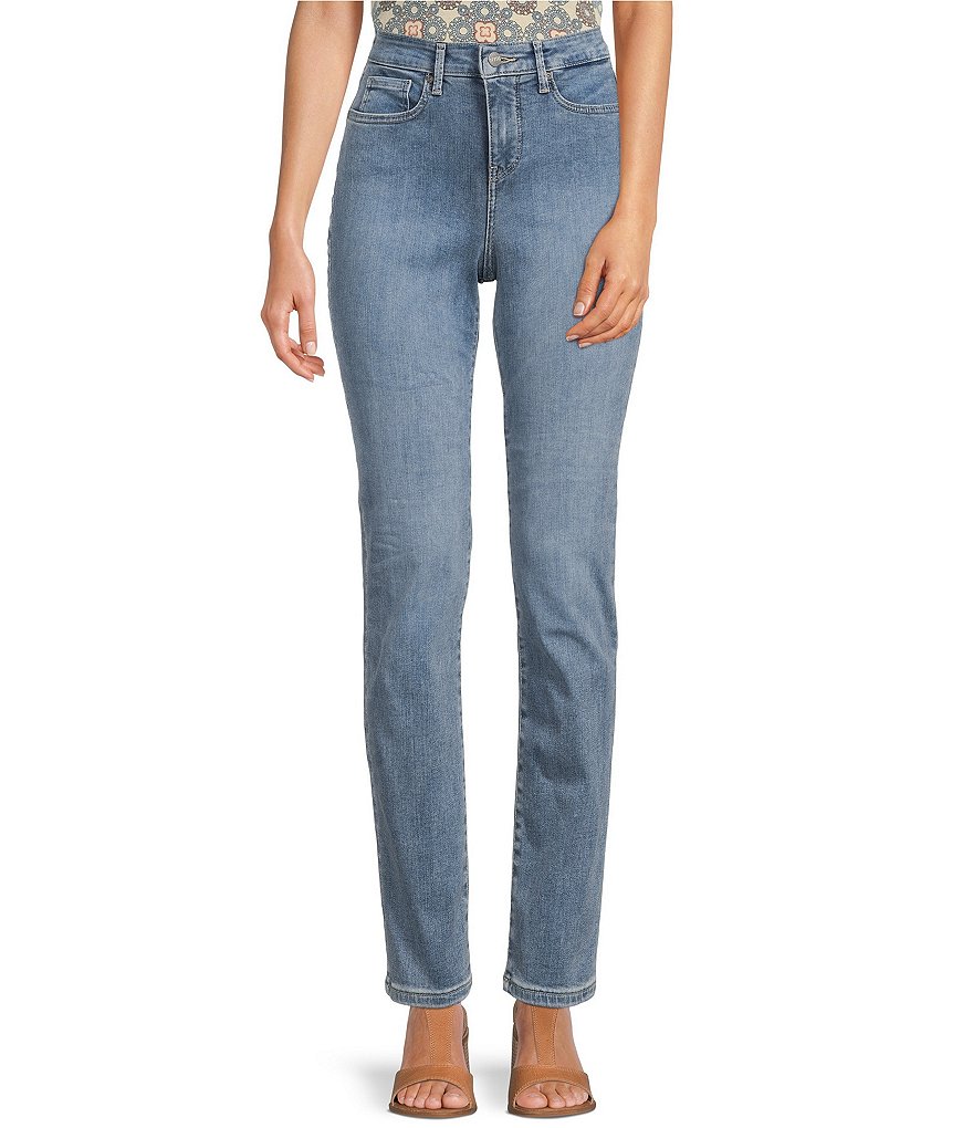 NYDJ Petite Size Sheri Slim Tonal Stitch High Rise Jeans | Dillard's