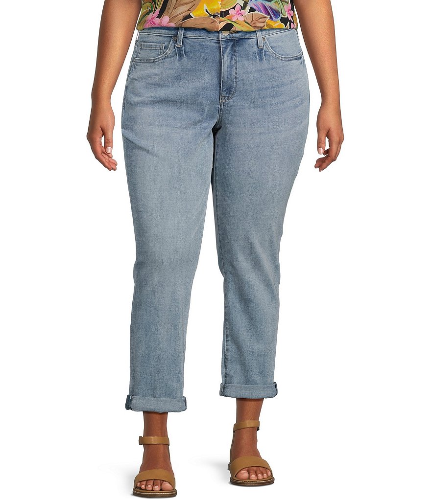 NYDJ Plus Size Sheri Slim Roll-Cuff Ankle Jeans | Dillard's
