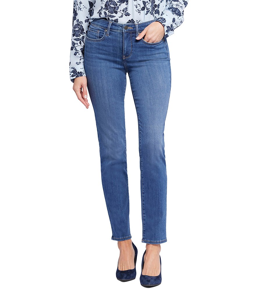 NYDJ Sheri Slim Mid Rise Stretch Denim Jeans | Dillard's