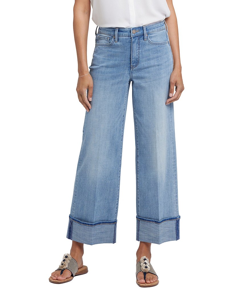 NYDJ Teresa Wide Leg High Rise Slimming Cuffed Jeans | Dillard's