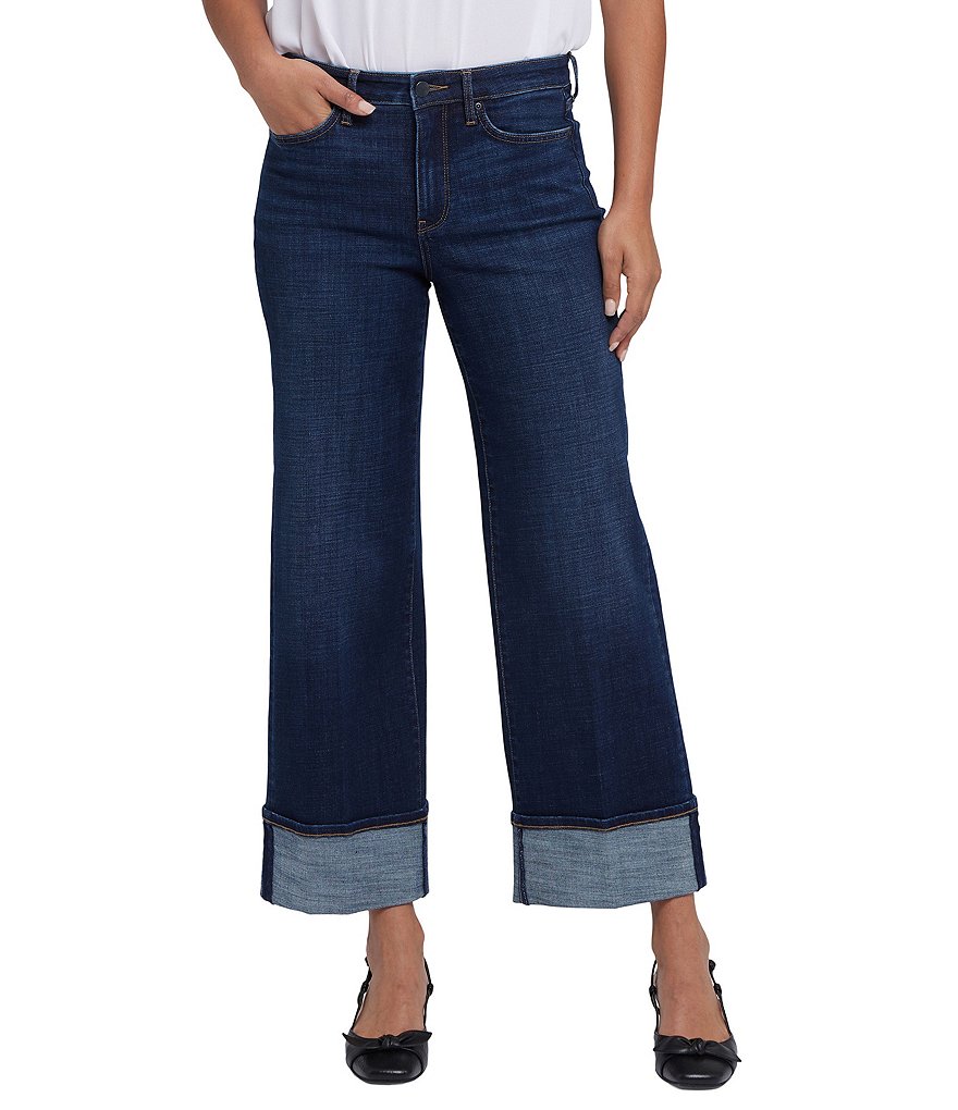 NYDJ Teresa Wide Leg High Rise Slimming Cuffed Jeans | Dillard's