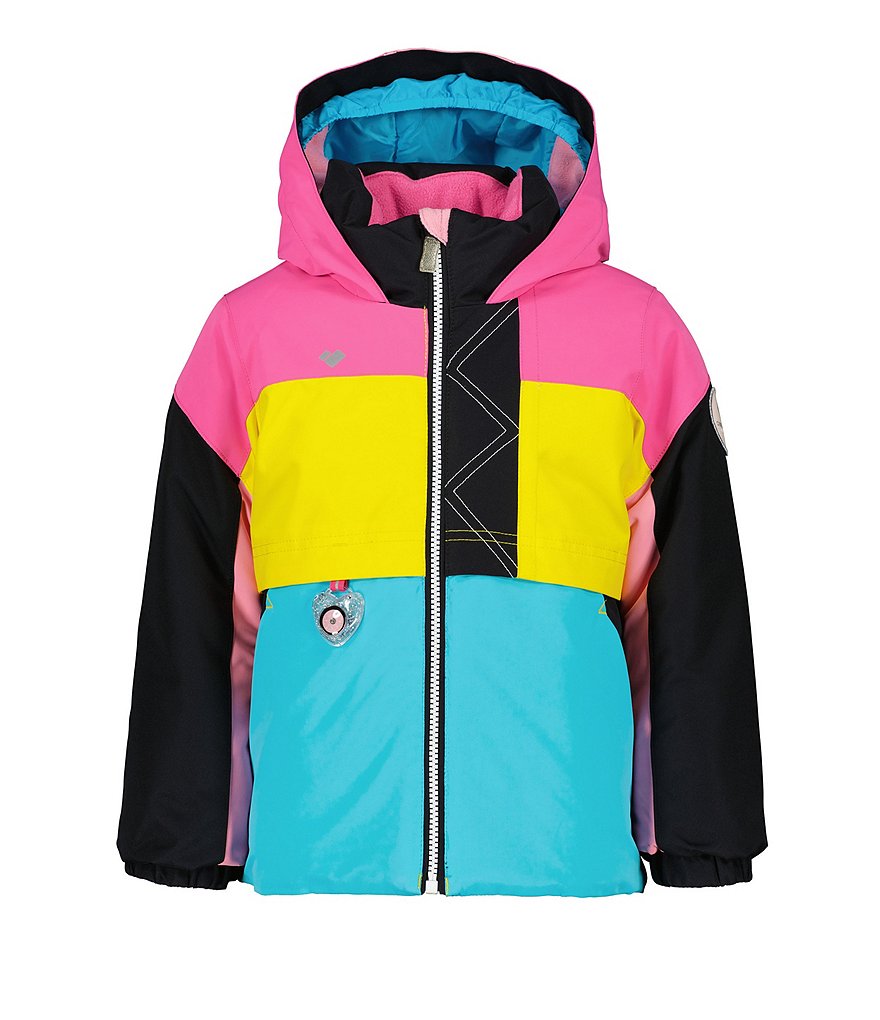 Obermeyer Little Girls 2T-8 Long Sleeve Colette Colorblock Ski Jacket ...