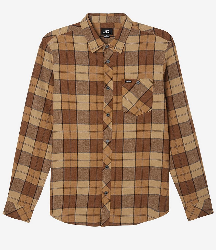 O'Neill Redmond Long-Sleeve Plaid Stretch Flannel Shirt | Dillard's