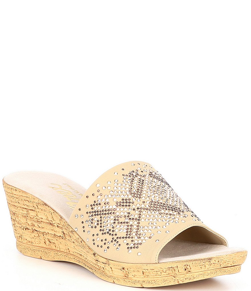 Onex Joline Slip-On Embellished Wedge Sandals