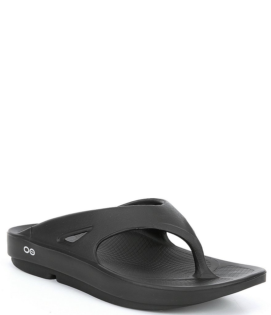  OOFOS OOriginal Sandal, Black - Men's Size 3, Women's Size 5 -  Lightweight Recovery Footwear - Reduces Stress on Feet, Joints & Back -  Machine Washable