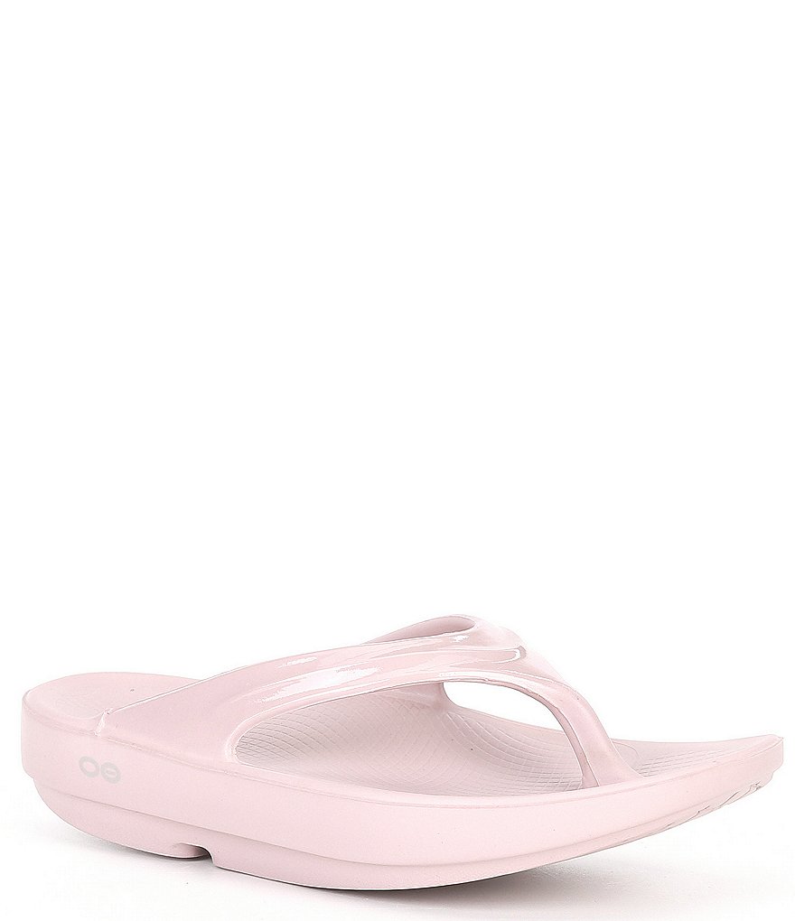 Oofos Women's Oolala Limited Thong Sandals-Neon Rose