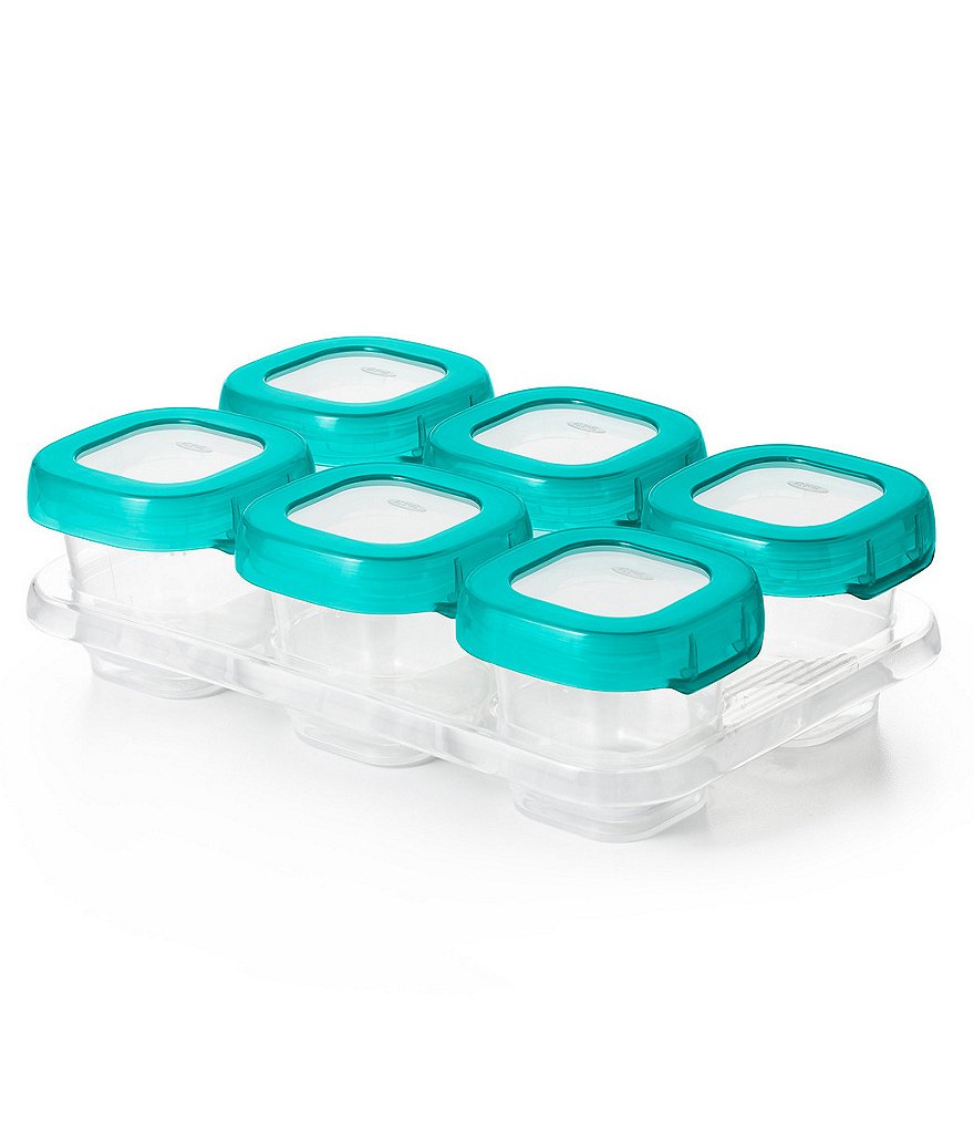 OXO Tot Baby Blocks Freezer Storage Containers - 4 oz Teal