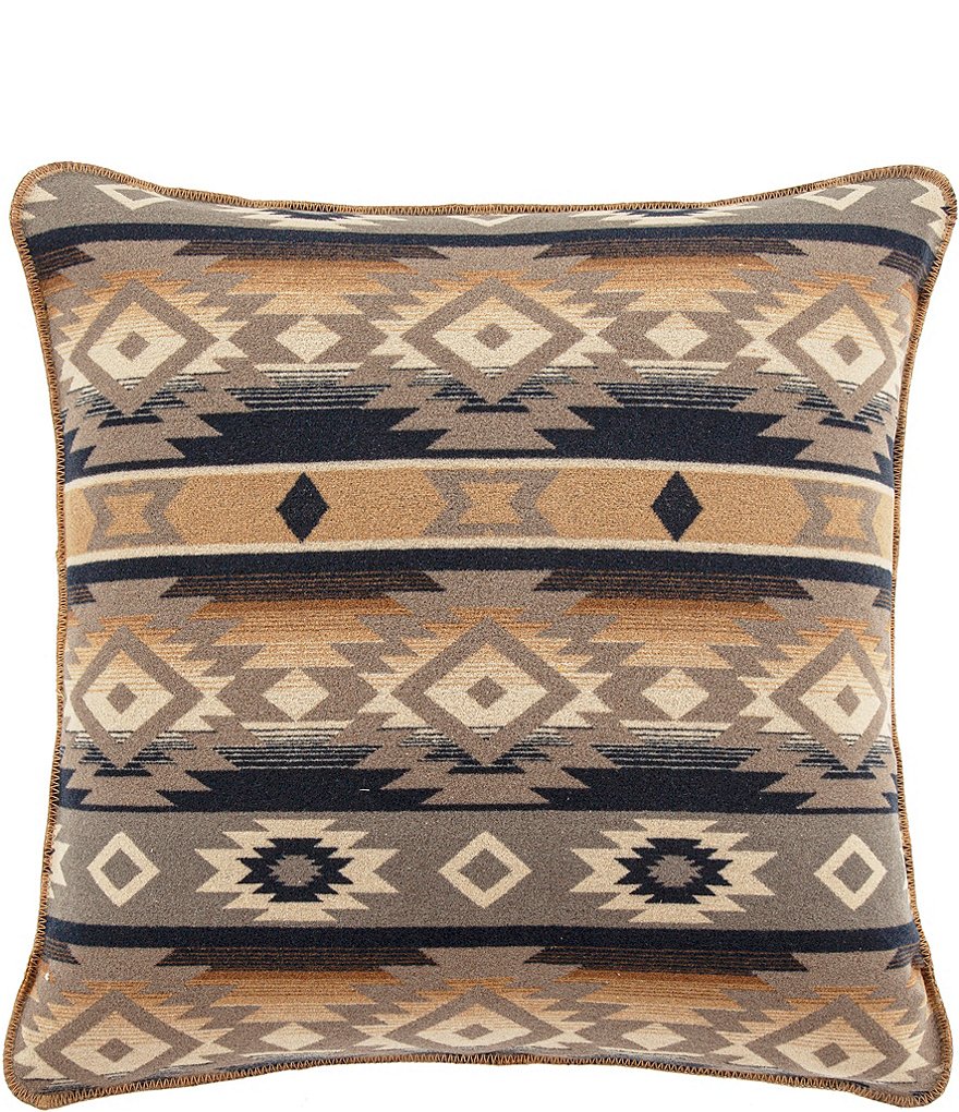 HiEnd Accents x Paseo Road Western Geometric Print Taos Wool Blend Euro Sham