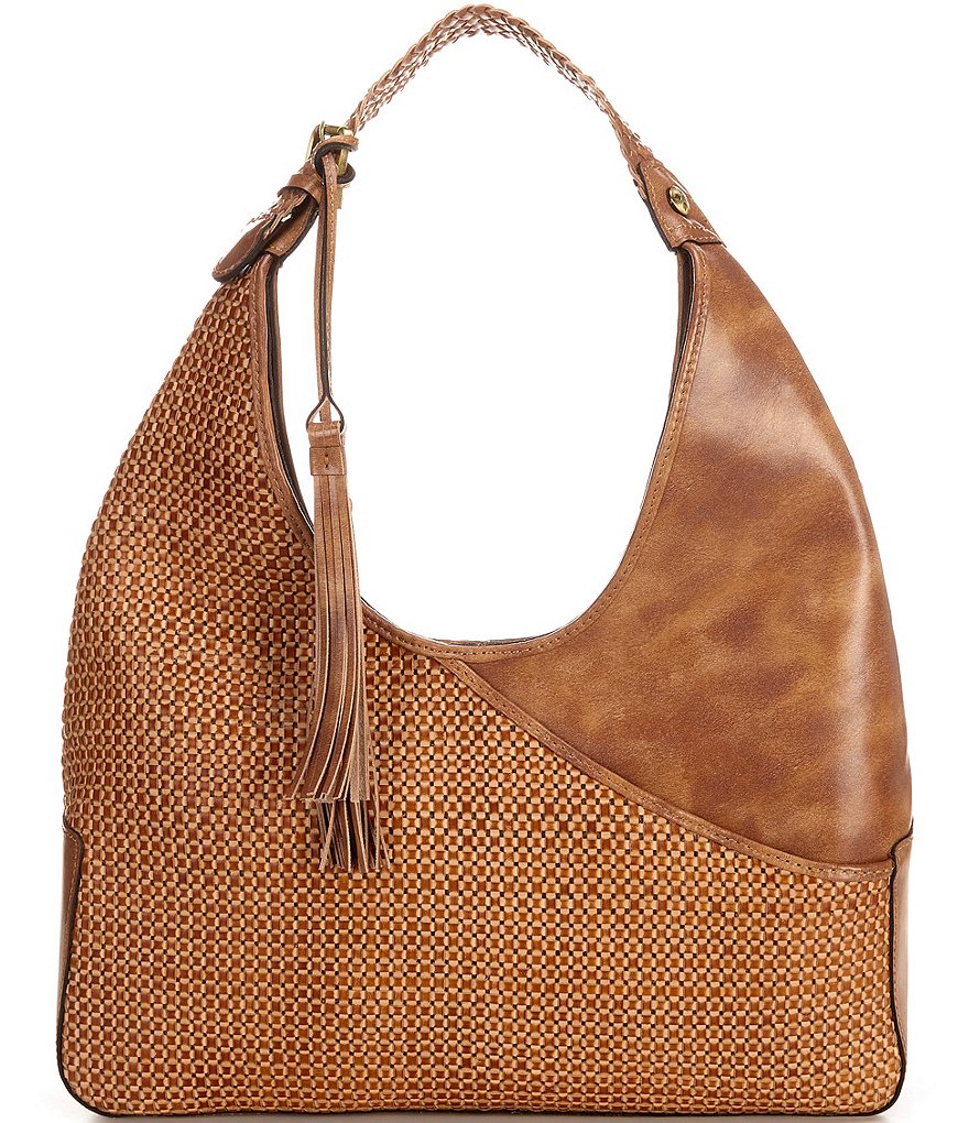 Patricia Nash Amaya Woven Leather Hobo Bag | Dillard's