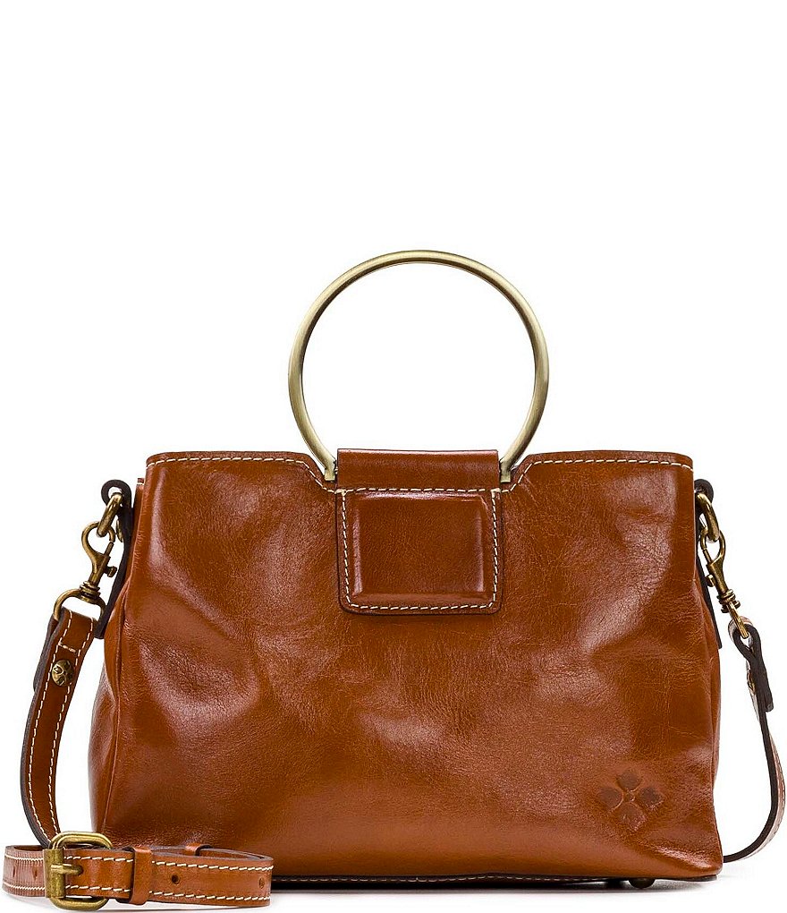 Patricia Nash Empoli Ring Handle Leather Satchel Bag