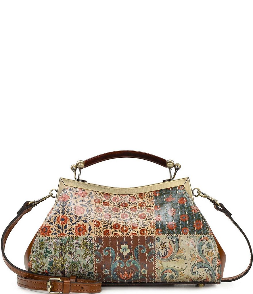 Kelmscott Nordic Floral Patchwork Top Handle Satchel Bag
